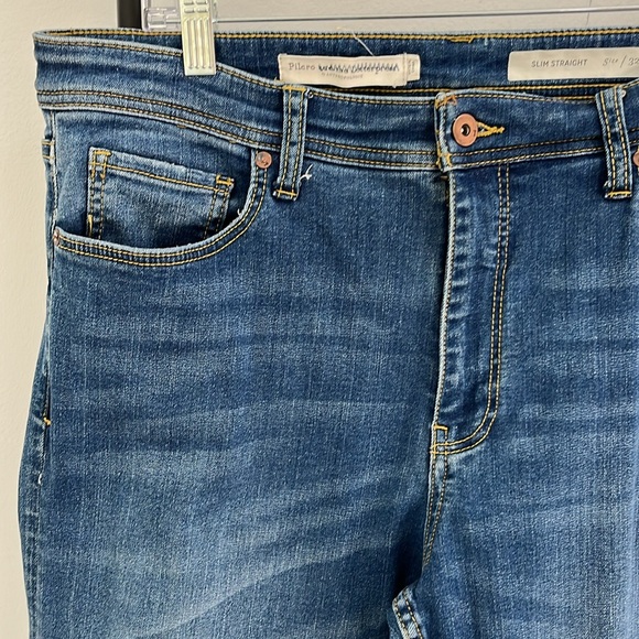 Anthropologie Pilcro and the Letterpress straight blue jeans women size 32 - Picture 3 of 10